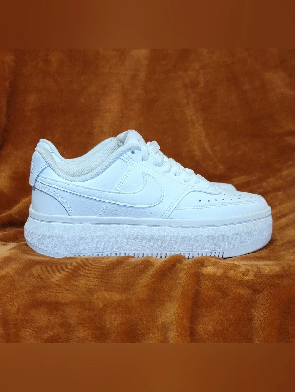 Nike Court Vision Alta Low Triple White DM0113-100 Size 6 Women's